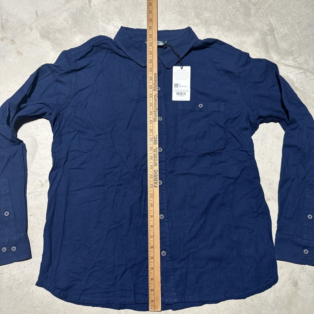 $95 Stio Miter Stretch Lightweight Flannel Shirt - Men's SZ XL NWT Blue - Picture 7 of 11